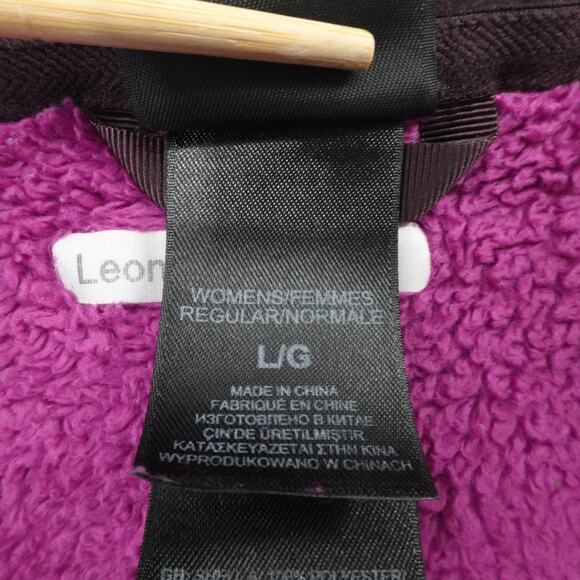 North‎ Face Jacket Womens Large Purple Fleece Full Zip Outdoor Fuzzy Winter Warm - Picture 12 of 16